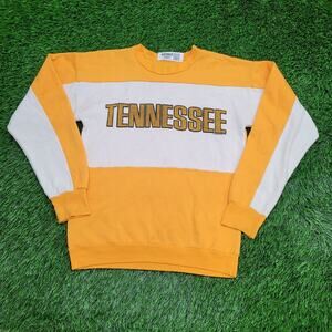 Vintage 90s Tennesee Sweatshirt Womens Small 18x23 Yellow White